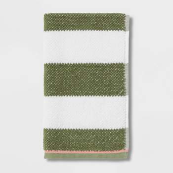Striped Kids' Towel Green with SILVADUR™ Antimicrobial Technology Green - Pillowfort™
