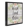 Stupell Industries Floral Wash Soak Relax Black Framed Floater Canvas Wall Art - 3 of 4