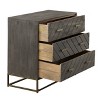 30" 3 Drawer Mango Wood Storage Chest with Tubular Metal Base Gray - The Urban Port: Modern Accent Cabinet, No Doors - 4 of 4