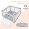 Infans Large Baby Playpen 50" x 50" with Zipper Gate 50 Ocean Balls and 4 Pull-up Rings - 2 of 4