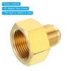 Unique Bargains Brass Reducer Gas Hex Coupling 45 Degree Flare Thread Tube Fittings - 4 of 4