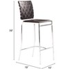 Zuo Criss Cross Counter Stool (Set of 2) Black - 3 of 3