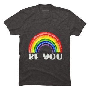 Adult Design By HumansBe You Pride Watercolor Rainbow By Belugastore T-Shirt - 1 of 2