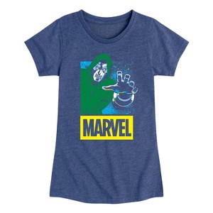 Girls' - Marvel - Fantastic Four Dr. Doom Logo Fitted Short Sleeve Graphic T-Shirt - 1 of 4