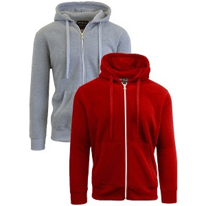 Galaxy By Harvic Boy's Slim Fit Fleece Lined Zip Up Hoodie-2 Pack - 1 of 4