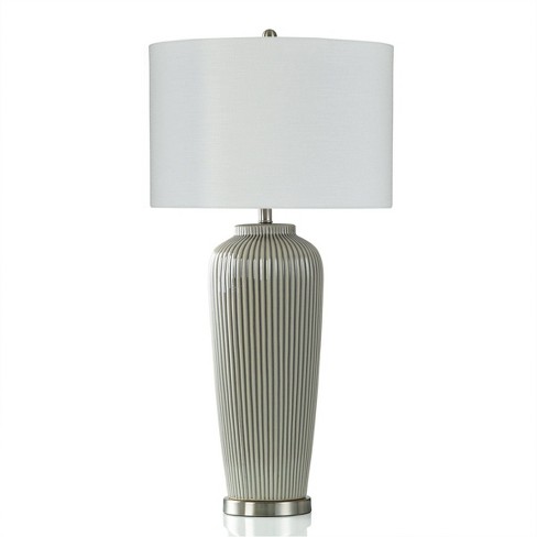 large ceramic table lamp gray