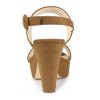 Allegra K Women's Slingback Platform Chunky High Heel Adjustable Buckle Strap Sandals - 3 of 4