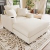 GDFStudio Eureka 41"W Oversized Upholstered Chaise Lounge Chair with USB Port and Cup Holder - 4 of 4