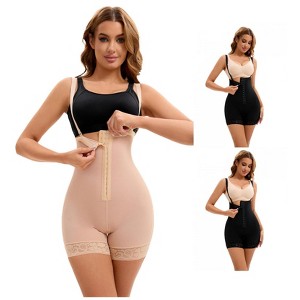 INSPIRE CHIC Women's 3 Packs Cami Convertible Straps Tummy Control Front Hook Closure Body Shapers - 1 of 4