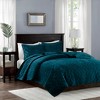 Gracie Mills Gayle 3-Piece Casual Geometric Velvet Quilt Set - 2 of 4
