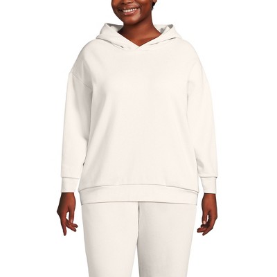 Lands' End Women's Serious Sweats Relaxed Long Sleeve Hoodie Sweatshirt
