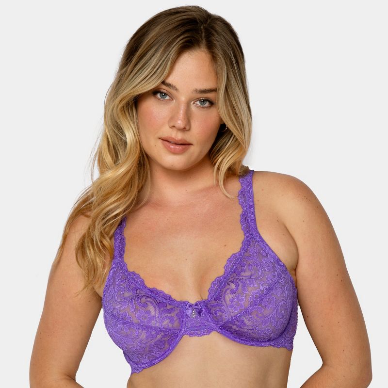 Smart & Sexy Women's Signature Lace Unlined Underwire Bra 2-Pack, 3 of 9