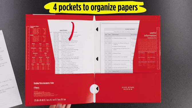 Five Star 4 Pocket Paper Folder, 2 of 10, play video