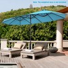 Costway 15FT Patio Double-Sided Umbrella Crank Outdoor Garden Market Sun Shade Red\Blue\Coffee\Beige\Navy\Orange\Turquoise - 2 of 4