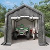 GustoWave 10x15FT Outdoor Portable Storage Shed with Roll-Up Door for Motorcycle, Garden and Tools - 2 of 4