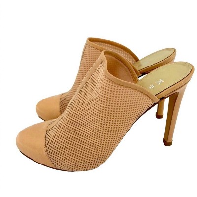 Women's Wo's Designer Pumps Leather and Mesh Mules Slip On - Katia Giannini