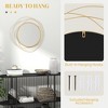 CAVINAS Round Wall Mirrors with Metal Frame,Modern Art Decor Accent Mirror,Decorative Mirror for Living Room,Bedroom,Entryway,Office - 3 of 4