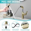 PAGED Pull-Down Vessel Faucet Single Hole Bathroom Sink Faucet with Lift Spout & Dual Spray Mode, Faucet for Bathroom Sink - 3 of 4
