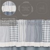 Sawyer Mill Blue Chambray Solid Panel with Attached Patchwork Valance Set of 2 84x40 - 3 of 4
