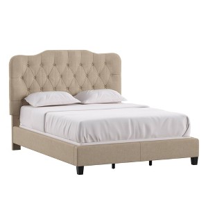 Edensor Adjustable Diamond Tufted Camel Back Bed - Inspire Q - 1 of 4