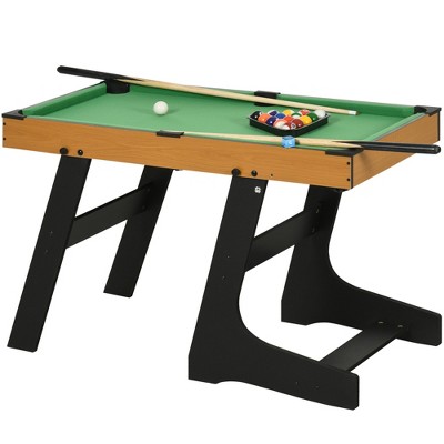 Homcom 55'' Portable Folding Billiards Table Game Pool Table For Whole  Family Number Use With Cues, Ball, Rack, Brush, Chalk : Target