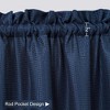 Waterproof Waffle Weave Textured Kitchen Valances for Windows 60"x15", Washable Short Window Curtains for Bathroom, Living Room, or Bedroom - 2 of 4