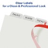Avery 8 Tab Plastic Dividers for 3 Ring Binder, Easy Print & Apply Clear Label Strip, Index Maker Customizable Frosted White Tabs, 1 Set (11450) - 4 of 4