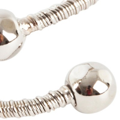 Silver Embossed Curled Design Napkin Rings, Set of 4