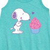 - Peanuts - Snoopy Heart Cupcake Graphic Sleeveless Aline Dress - 2 of 4