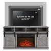 Hotraffy Modern Farmhouse TV Media Stand,with 23in  Fireplace Insert - 4 of 4