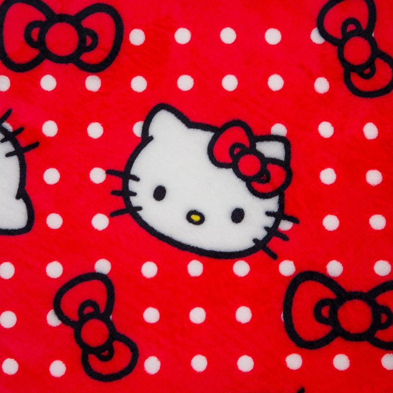 The Northwest Company Sanrio Hello Kitty Red Polka Dots Throw Blanket | 50 x 60 Inches, 2 of 10