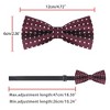 Allegra K Men's Pre-Tied Adjustable Polka Dots Tuxedo Work Party Prom Bow Ties - 4 of 4