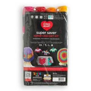 Red Heart Super Saver Super Yarn Kit-Crochet W/Accessories - 1 of 4