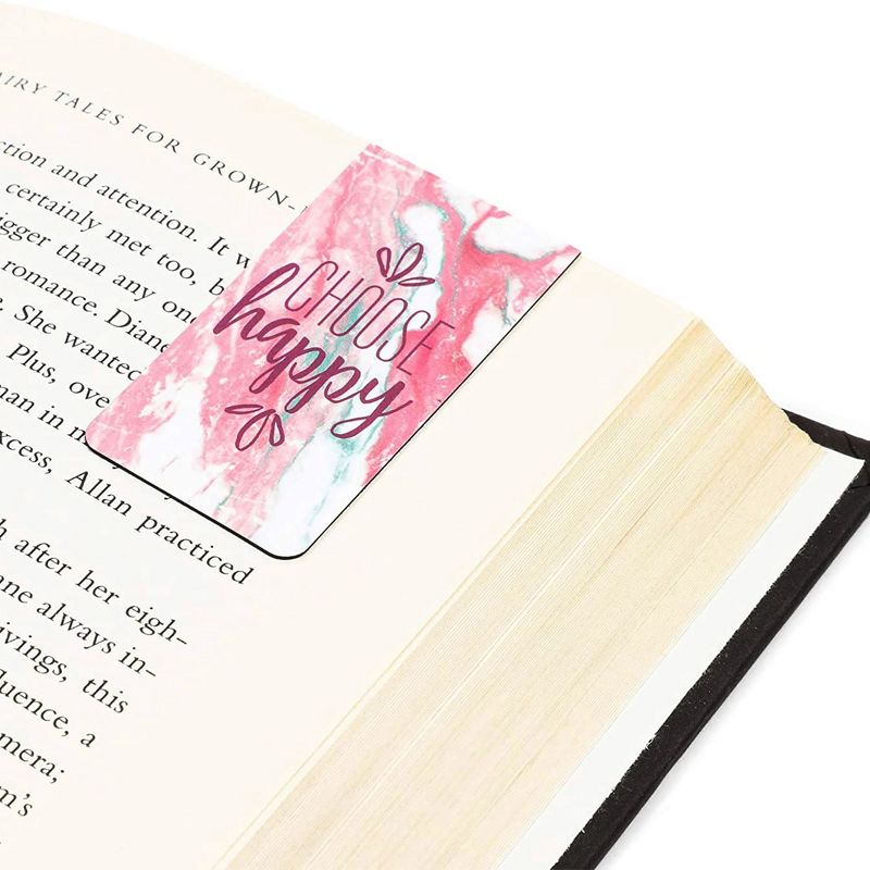 Paper Junkie 12 Pack Magnetic Bookmarks for Women - Inspirational Book Markers for Reading, Book Accessories (Marble), 5 of 9
