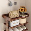Tree City - Wide 7-Tier 45'' Double Row Wooden Shoe Rack for Entryway & Closet,Holds 14-20 Pairs - 4 of 4