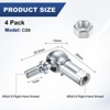 Unique Bargains Self-lubricating Steel Durable Multipurpose Use Rod End Bearings 4 Pcs - 3 of 4