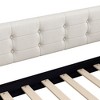 Sapphtopaz Daybed with 4 Support Legs Velvet Fabric Upholstered Bed Frame with Button Tufted and Slats Support for Apartment, Bedroom - 3 of 4