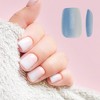 Unique Bargains Women's Full Coverage Fake Nails XS Blue White 1 Pc - 4 of 4