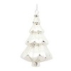 White Frosted Pine Tree Ornament (Set Of 6)– Glass – 5 and 5.75 Inch Christmas Decor – By Melrose - 4 of 4