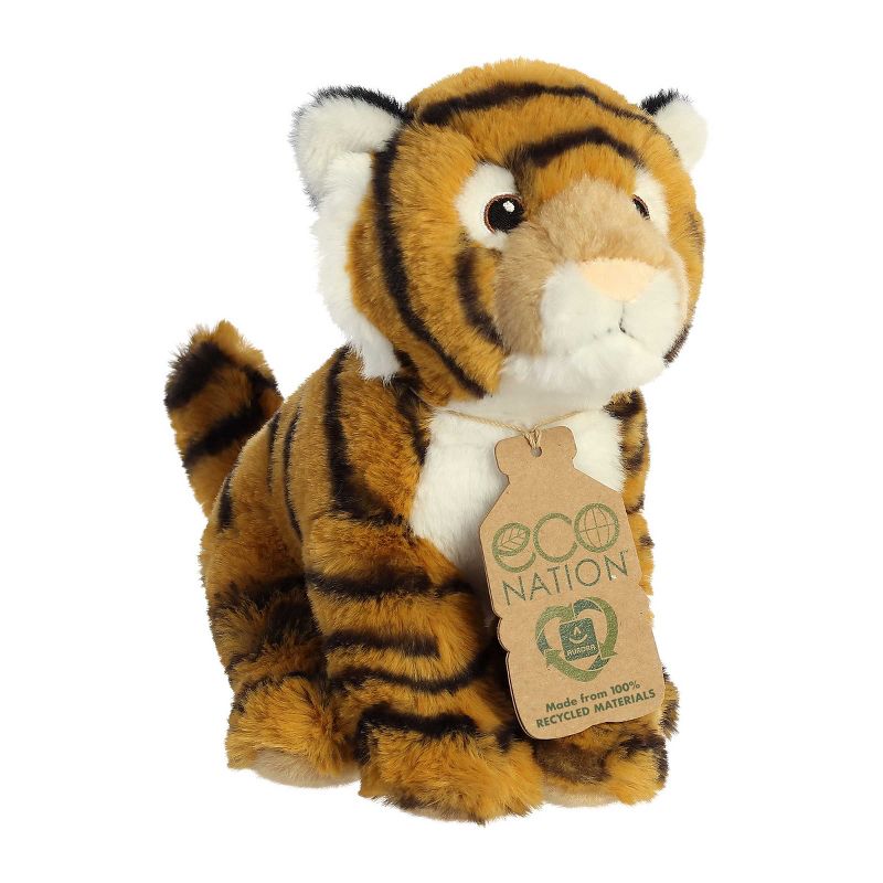 Aurora Small Bengal Tiger Eco Nation Eco-Friendly Stuffed Animal Orange 8", 2 of 7