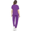 MediChic Womens 8-Pocket Scrubs Set- Mock Neck with 4-Pocket Jogger Scrub Pants - 3 of 4