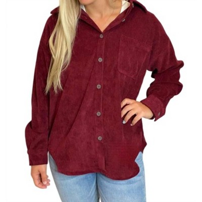 Women's Corduroy Shacket - Blu Pepper