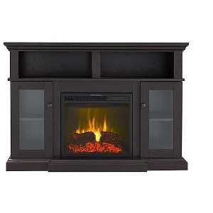 HearthPro Drew Electric Fireplace Media Console in Dark Mahogany - SP5720 - 1 of 4