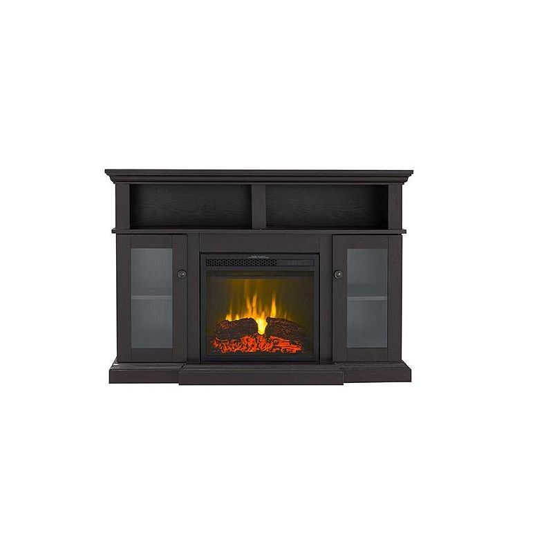 HearthPro Drew Electric Fireplace Media Console in Dark Mahogany - SP5720, 1 of 6