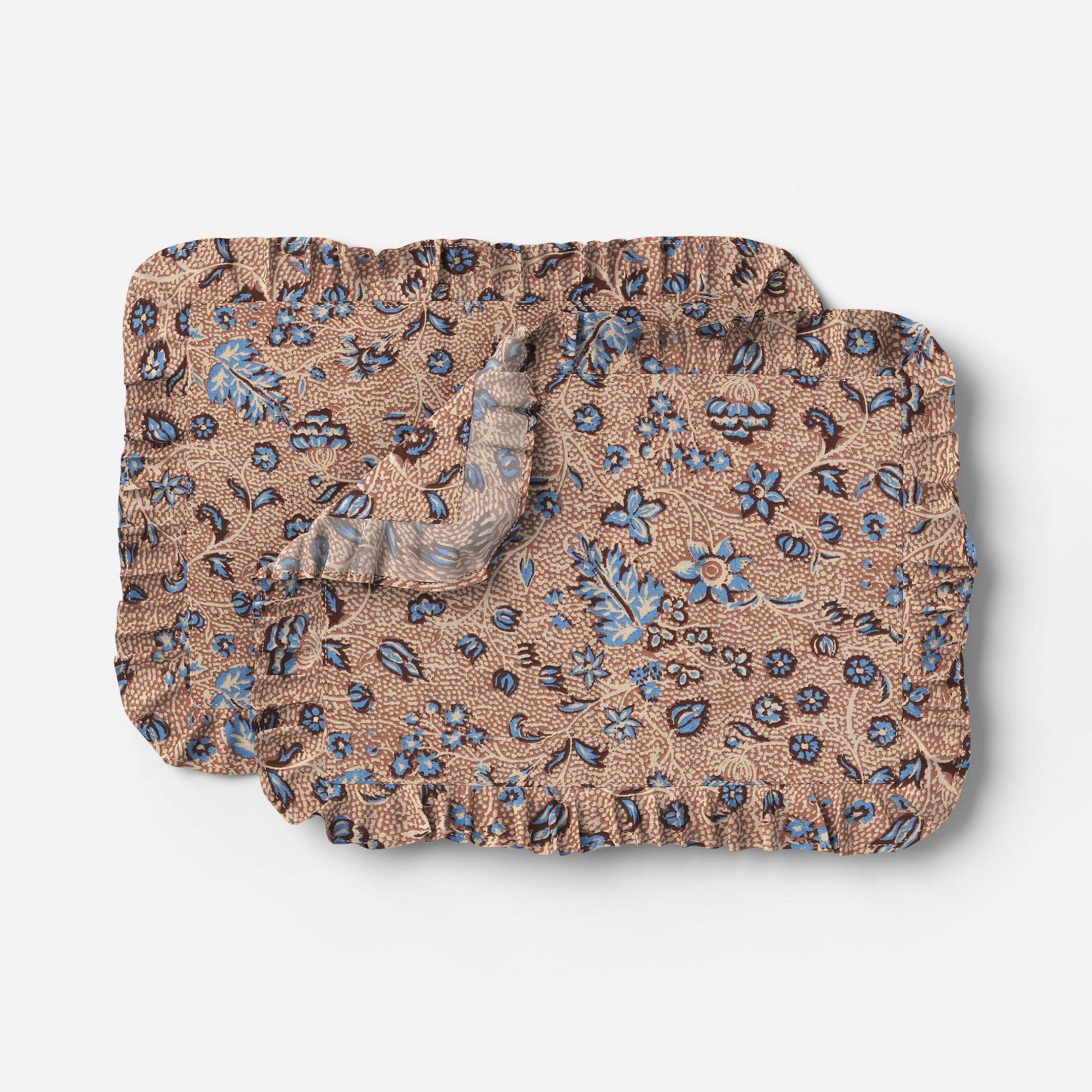 2pk Block Print Ruffle Placemats - Threshold™