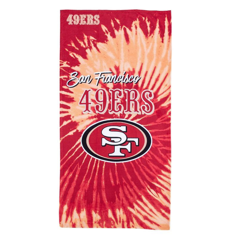 NFL San Francisco 49ers Pyschedelic Beach Towel, 1 of 7