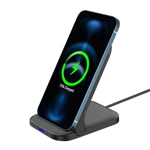 2-in-1 Foldable Wiress Charger and Phone Holder, Support Horizontal and Vertical Charging - 1 of 3