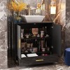 FUFU&GAGA Modern Bathroom Vanity Cabinet with Gold Handles, High-Gloss Finish - 2 of 4