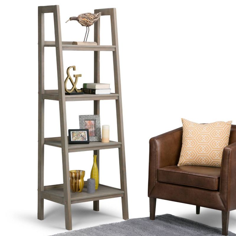 72" Hawkins Solid Wood Ladder Shelf - WyndenHall, 3 of 15