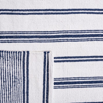 Ivory Cotton Handwoven Square Flatweave Montauk Rug - 6'